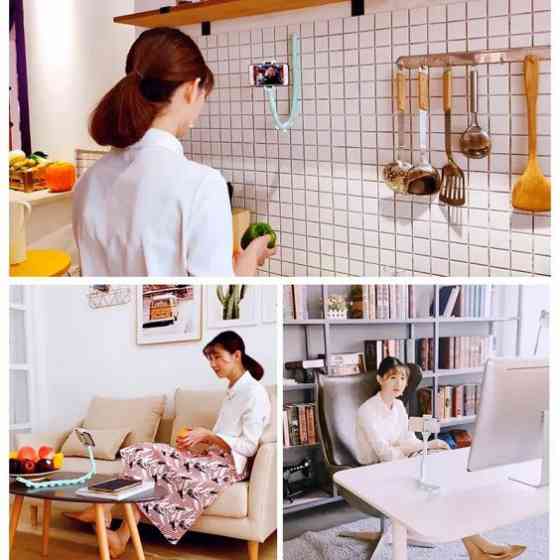 Гибкий держатель для телефона с присосками универсальный Cute Worm Lazy Holder. QB-816 Цвет: черный Киев