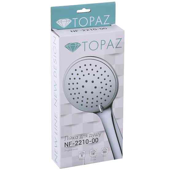 Душова лійка Topaz NF-2210-00 хром, пласт. 3-позиційна Луцк