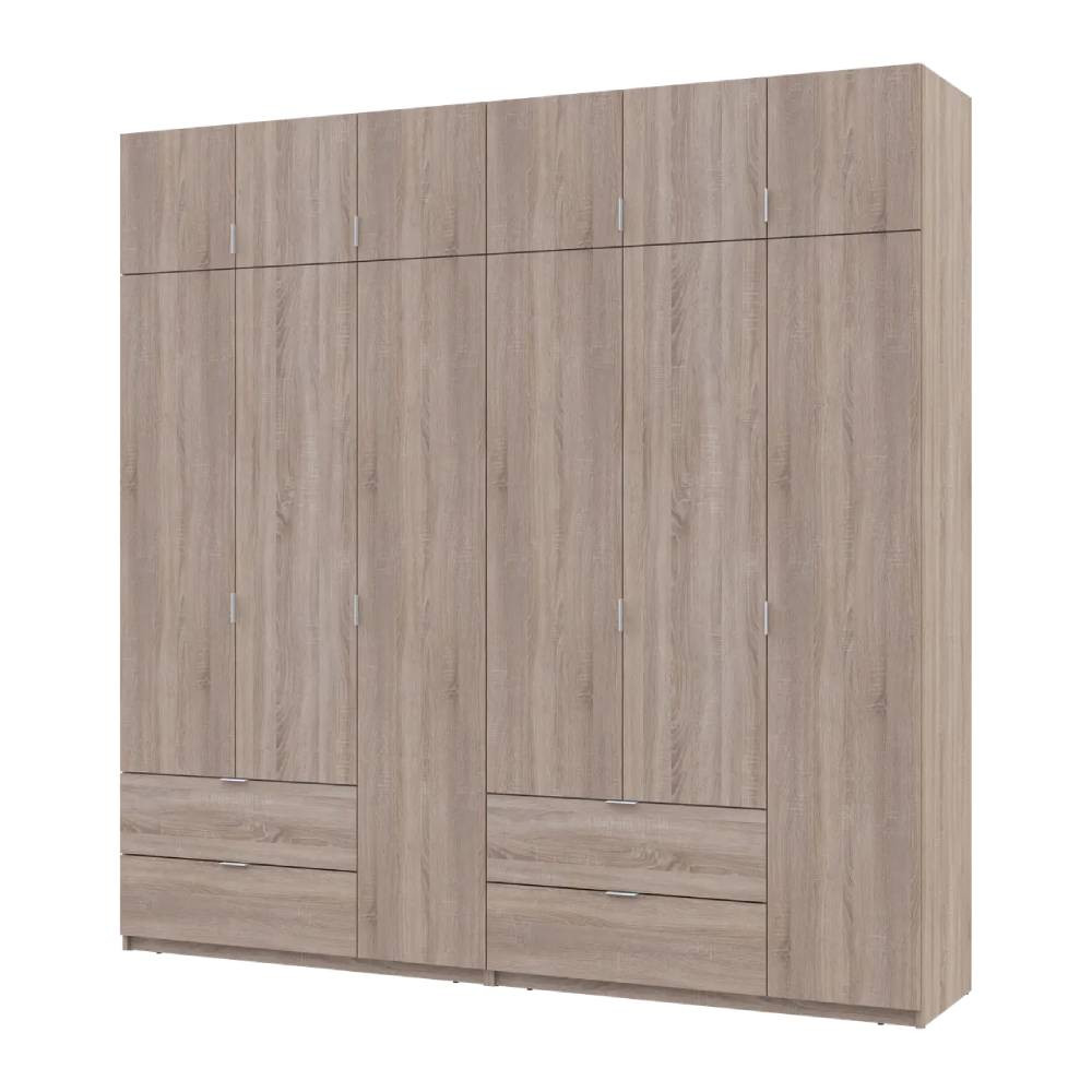 Шкаф для одежды Doros Лукас Дуб сонома 3+3 ДСП 240х50х240 DRS-011703 (42005107) Днепр - изображение 1