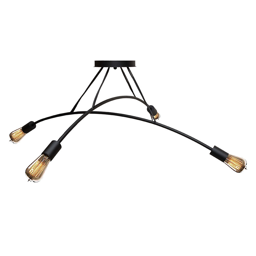 Люстра подвесная MSK Electric Orion на четыре лампы Е27 NL 9832-4 BK черная Одесса - изображение 1