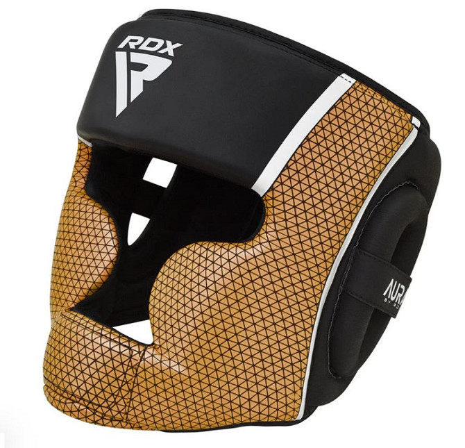 Боксерський шолом RDX T17 Aura Black Gold L Каменское - изображение 1