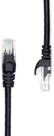 Кабель Ethernet Amazon Basics RJ45 Cat6 3 м чорний UTP 250MHz 10Gbps 26AWG snagless PVC патчкорд Київ