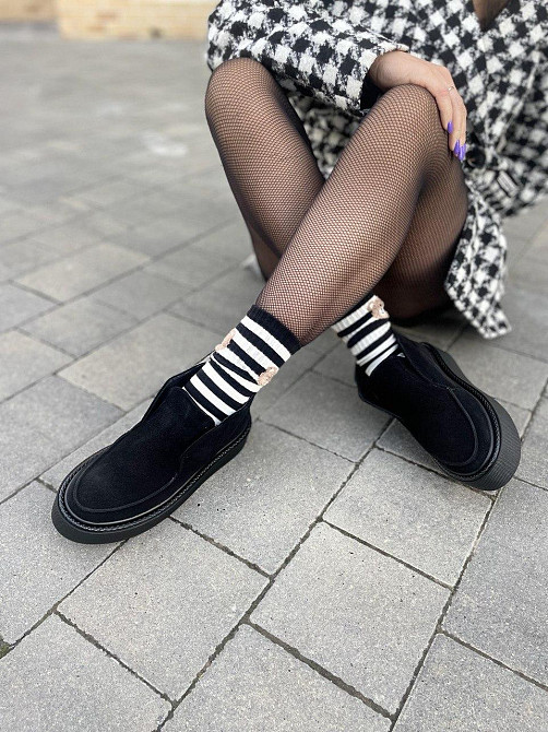 Без бренда Черевики жіночі GREMMY чорні натуральна замша з хутром висота 8см (5309) Коломия - фото 10