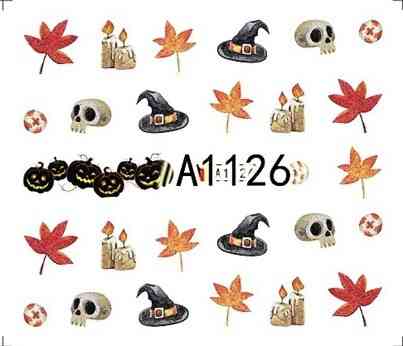 Наклейки для ногтей Halloween праздника 5 на 6 см разноцветный Киев