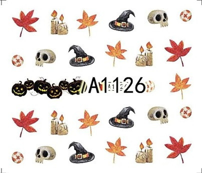 Наклейки для ногтей Halloween праздника 5 на 6 см разноцветный Киев - изображение 1