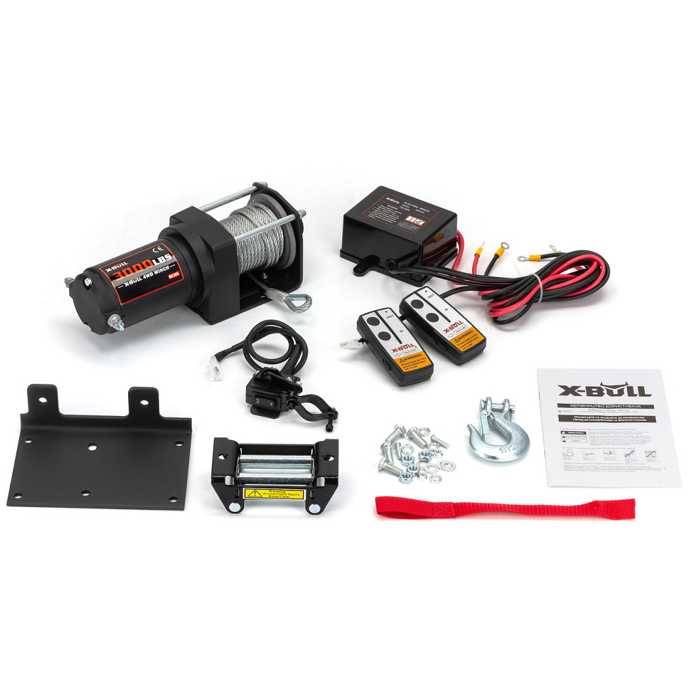 Лебедка Электрическая Со Стальным Тросом Для Квадрациклов X-Bull 3000Lbs Киев - изображение 2