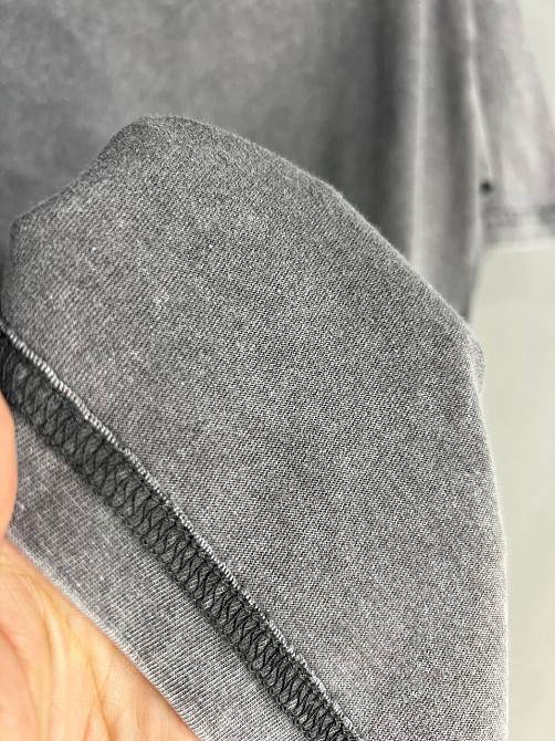 Футболка жіноча A-N 48020 базова оверсайз подовжена вільний крій варена тай дай one size, сірий, one Одеса - фото 3