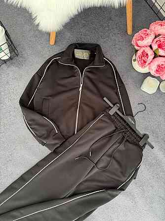 Жіночий повсякденний костюм тринитка петля без утеплення Чорний, 42/44 Одеса