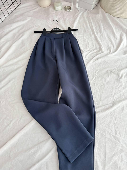 Жіночі базові штани на липучці турецька костюмка Графіт, 44/46 Одеса - фото 2