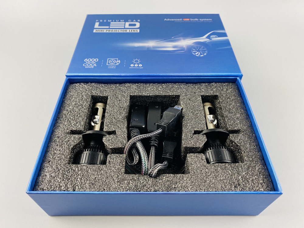 Світлодіодна лампа. (К-кт 2 шт) 12V-36V 90W set (реальних ватів) LED + лінза + чітка світлотінева межа Мукачево - фото 6