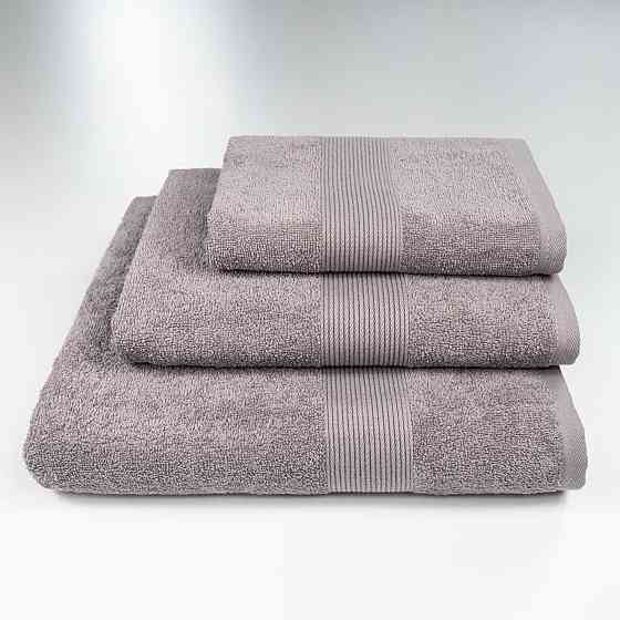 Набор махровых полотенец c Бордюром 3шт GM Textile 40х70см, 50х90см, 70х140см 400г/м2 (Кофейный) Сумы