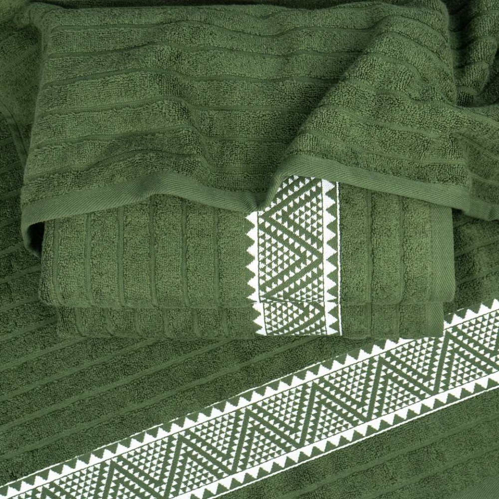 Махровий рушник для обличчя та рук Зіпп GM Textile 50х90см 500г/м2 (Хакі) Суми - фото 5