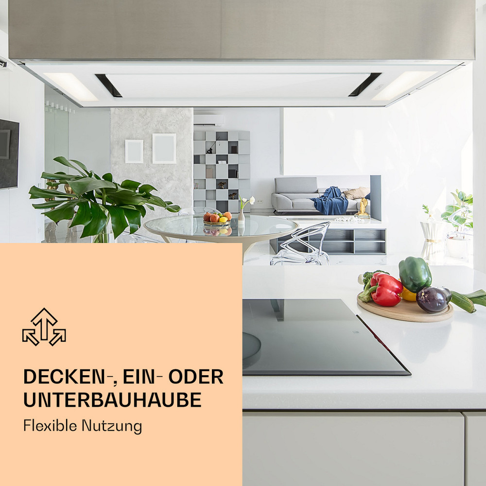 Потолочная вытяжка Remy 90 см 619 м³/ч 230 Вт 3 уровня дистанционного управления без сменного фильтра Белый Ровно - изображение 2