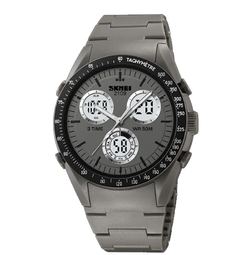 Годинники наручні SKMEI 2109GY, ТЕМНО-СІРІ, 10317 Дніпро - фото 1