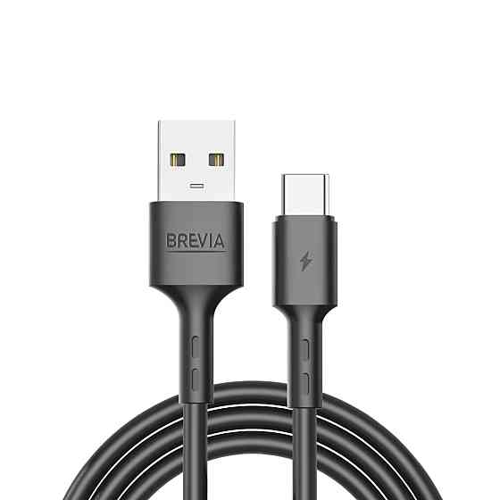 Кабель Brevia USB to Type-C 2,4A 2м, чорний ZIP (51200BUCZ1) Львів