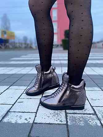 Снікерси жіночі Bosida бронзовий еко-шкіра танкетка 5см ( -6) Коломыя