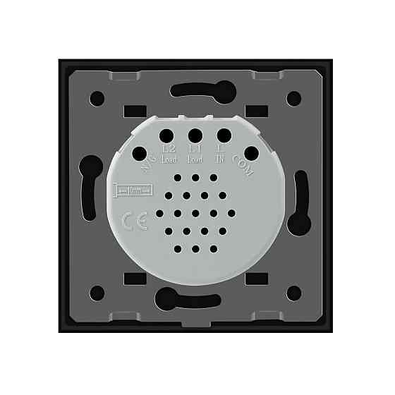 Сенсорний вимикач таймер Вимикач з реле часу Livolo чорний скло (VL-C7FC1T-2GBP) Коломыя