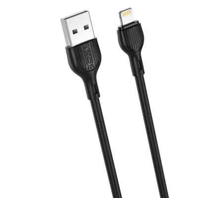 Дата кабель USB 2.0 AM to Lightning 2.0m 2.1A black XO (NB200-L2-BK) Винница