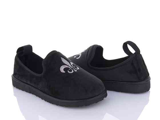 Капці із задником чоловічі домашні туфлі тм "PaGo" мод.: Біла лілія, капці чорні 45 Одеса