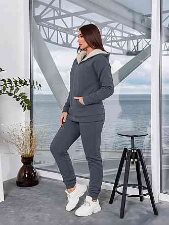 Жіночий костюм з хутром Сірий L-XL Харків