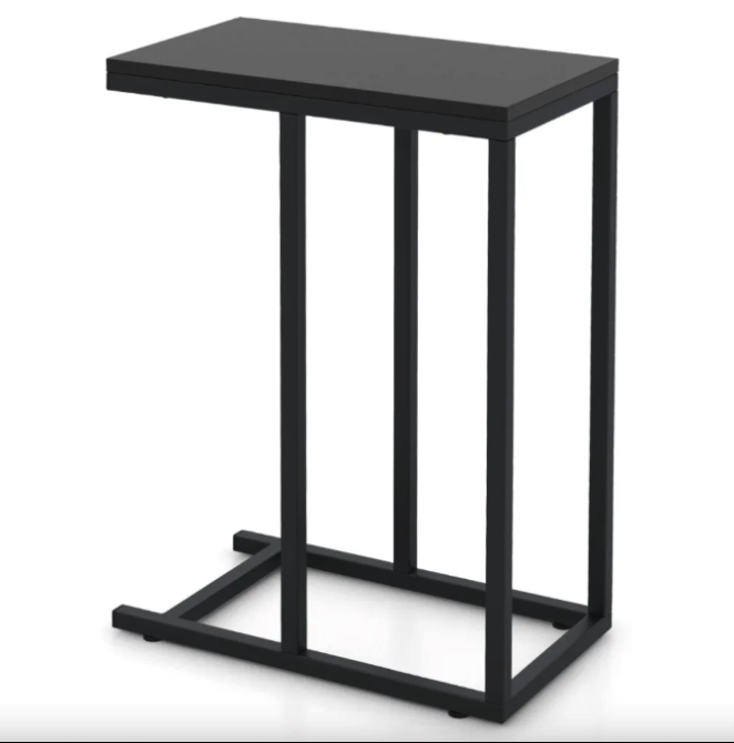 Журнальный приставной столик в стиле Loft черный современный дизайн для гостиной и спальни Costway Vittsjo Киев - изображение 2