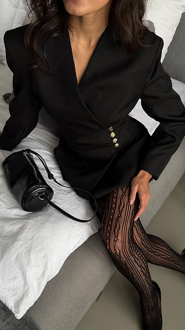 Женское стильное вечернее платье-жакет костюмка 46/48 Одесса - изображение 3