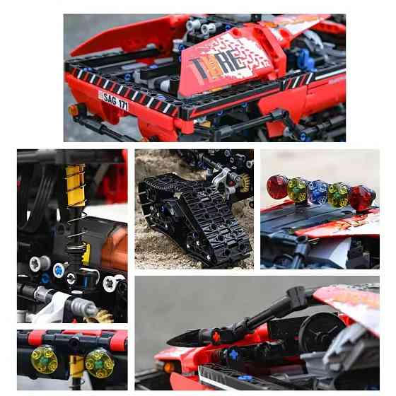 Конструктор споротивний позашляховик на гусеничному ходу на дистанційному управлінні на 1381 деталь, червоний Кам'янець-Подільський