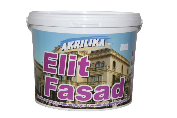 Фарба водоемульсійна Elit Fasad фасадна 7 кг Akrilika Харків - фото 1