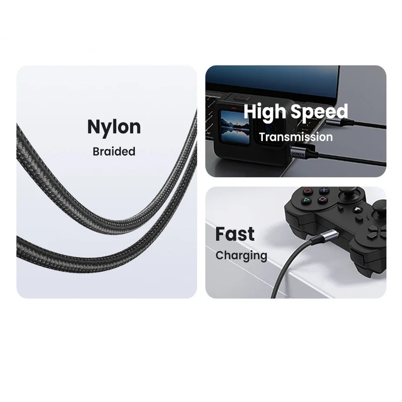 Кабель Ugreen USB-A to Mini USB 2.0 US375 80796 (Чорний, 2м) Николаев - изображение 9