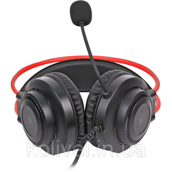 Ігрова гарнітура A4-Tech Bloody G200, USB, чорно-червона (G200 Bloody (Black+Red)) Киев - изображение 4