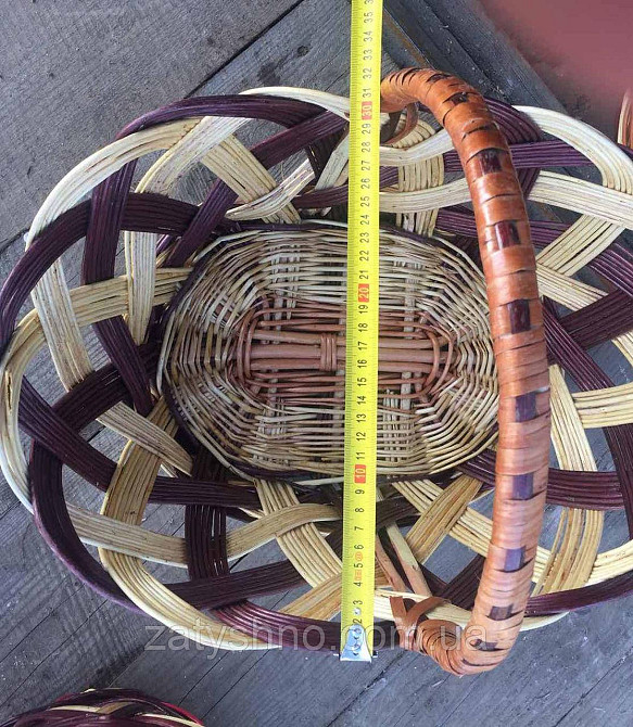 Корзина плетеная разноцветная  | корзинка красивая  | корзина из лозы Киев - изображение 3