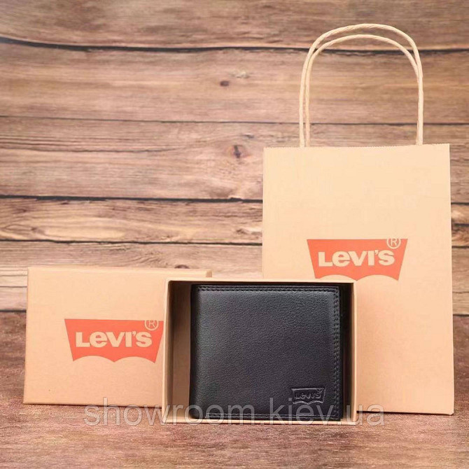 Чоловічий шкіряний гаманець Levis (4452) Київ - фото 3