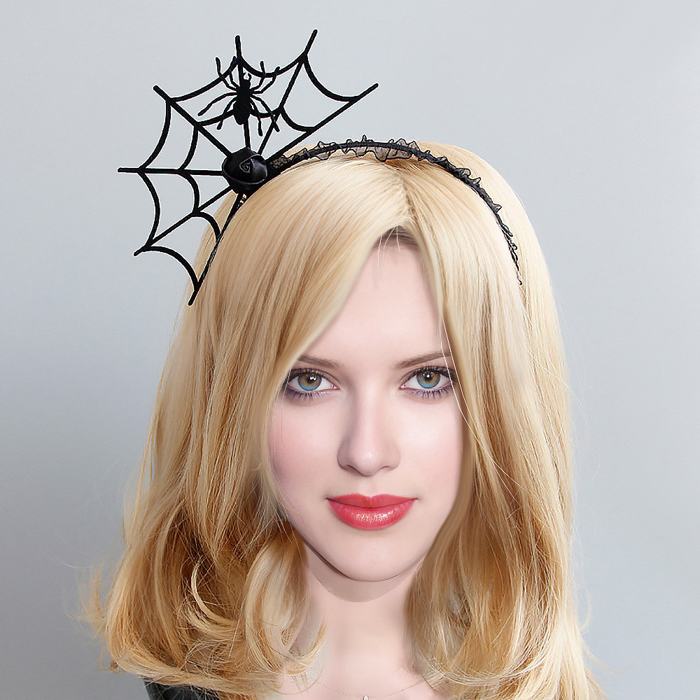 Обруч на Хэллоуина Паутина и паук one size черный Киев - изображение 1