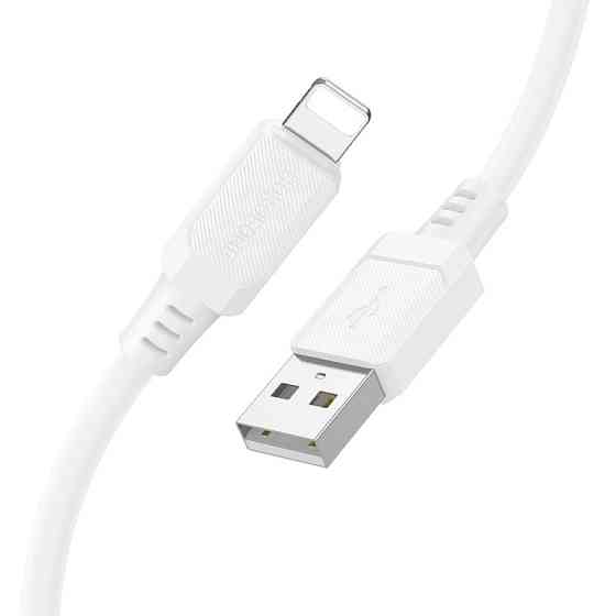 Кабель BOROFONE BX115 Lotto silicone charging data cable iP White Одеса