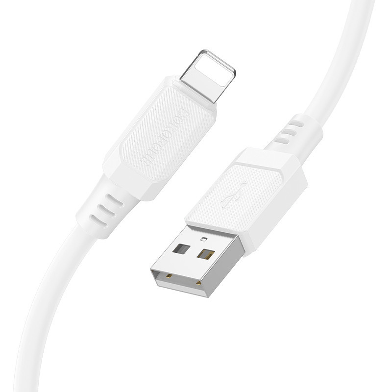 Кабель BOROFONE BX115 Lotto silicone charging data cable iP White Одеса - фото 3