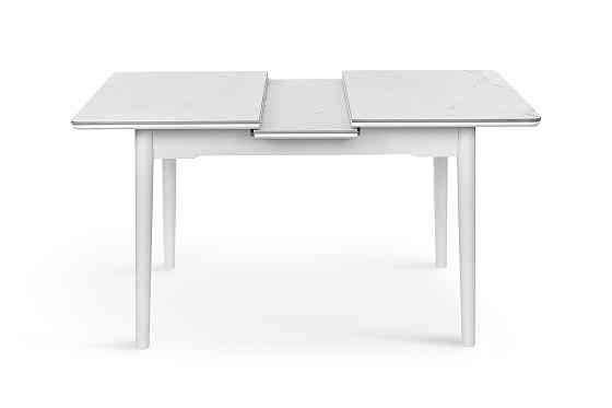 Стіл Нептун 110/140*75 білий/керам мрамор Киев