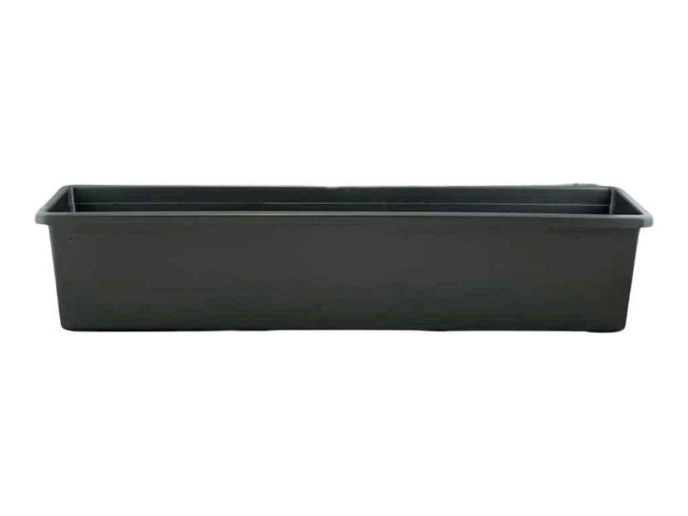 Балконный горшок для цветов 10,5 л 80 арт.B80/Gr 80*17*14см графитовый ТМ ММ-ПЛАСТ Киев - изображение 1