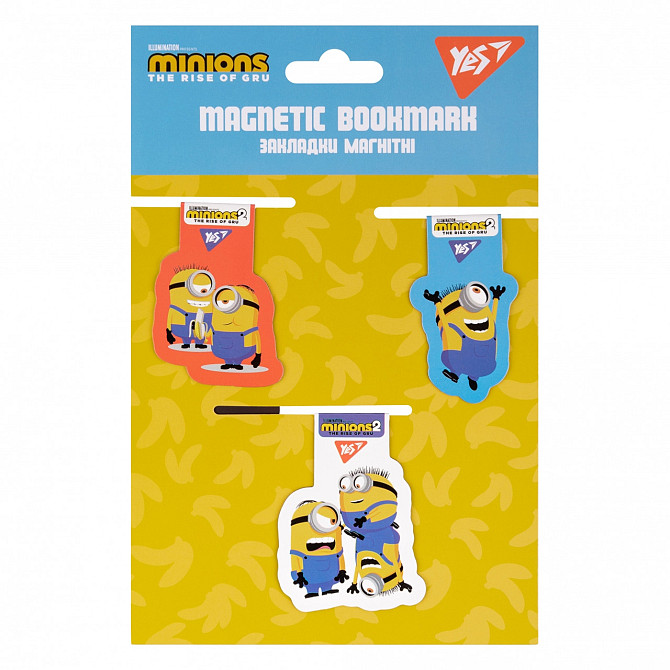 Закладки магнітні для книг 3 шт. "Yes" Minions, 707831, шт Київ - фото 1