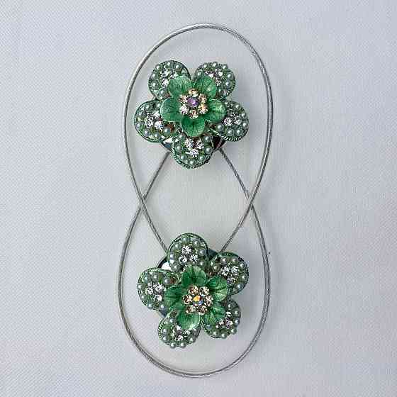 Магніти для штор та гардин "Flowers" набір 2 шт М'ятний (81-190) Київ