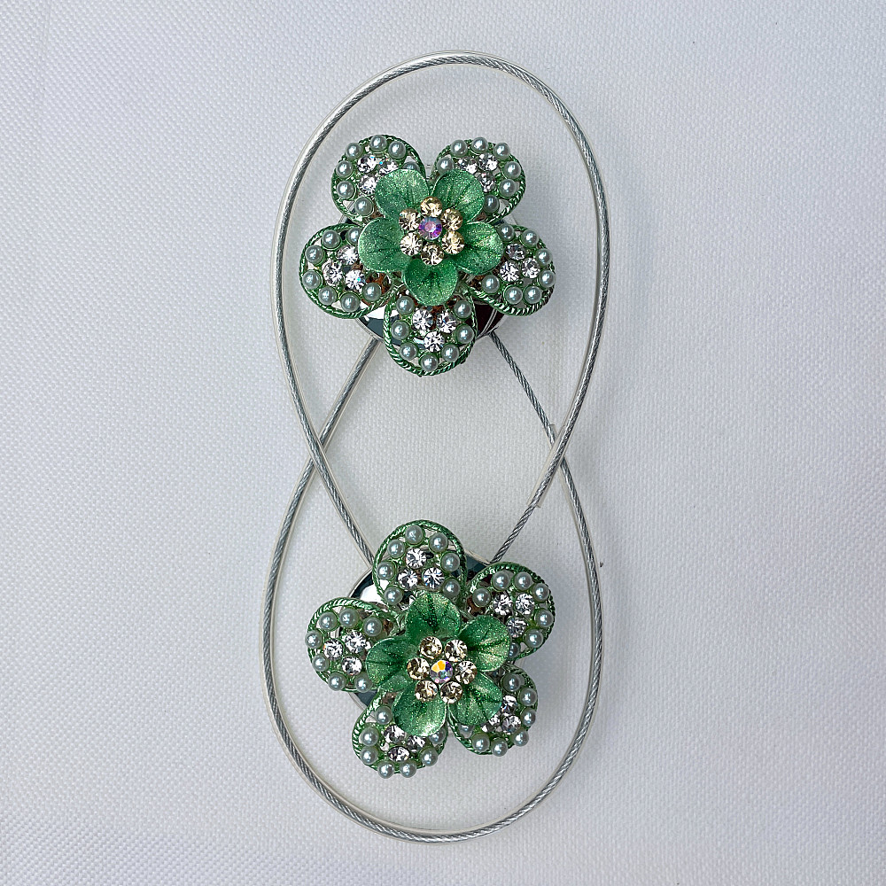 Магніти для штор та гардин "Flowers" набір 2 шт М'ятний (81-190) Київ - фото 6