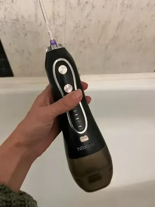 Іригатор порожнини рота портативний H2oFlos HF-6 чорний, 8 насадок + дорожня сумка в подарунок Київ - фото 3