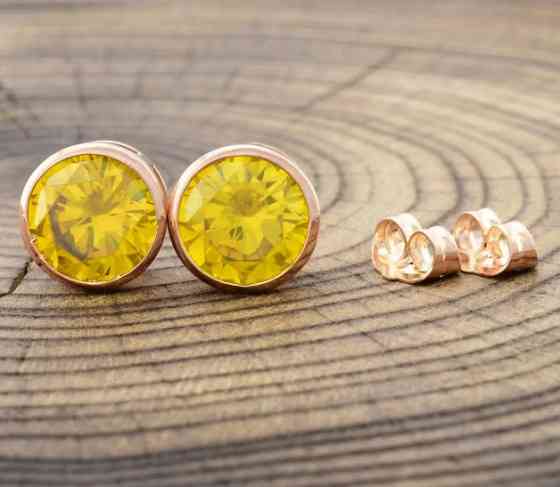 Серьги гвоздики котята 23584, размер 11*11мм, позолота РО Киев