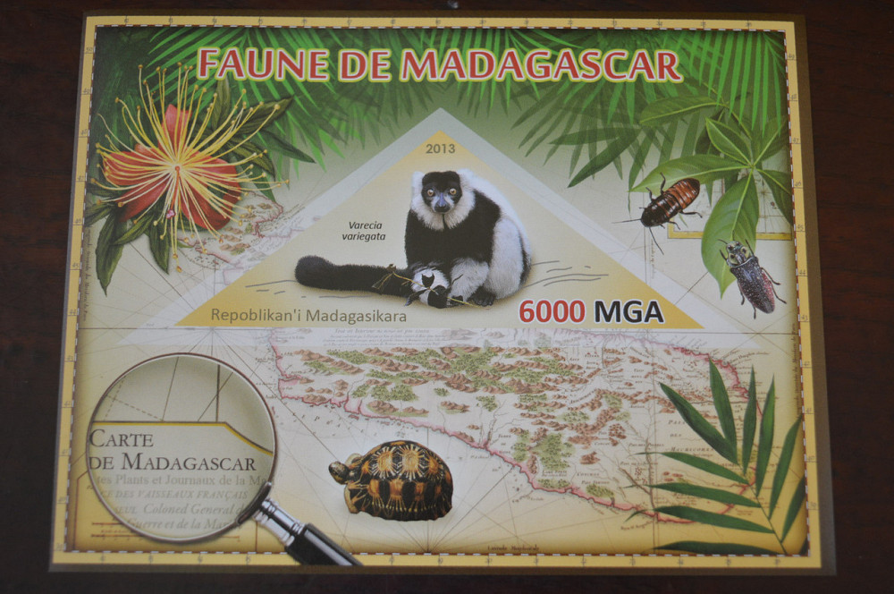 Мадагаскар. Фауна. Личности. Блок. 2014 р. (А-34) Полтава - фото 1