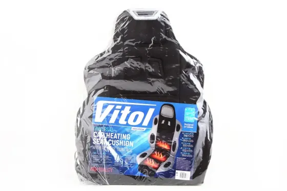 Накидка на сидушку з підігрівом Vitol 115x49см чорний Вінниця