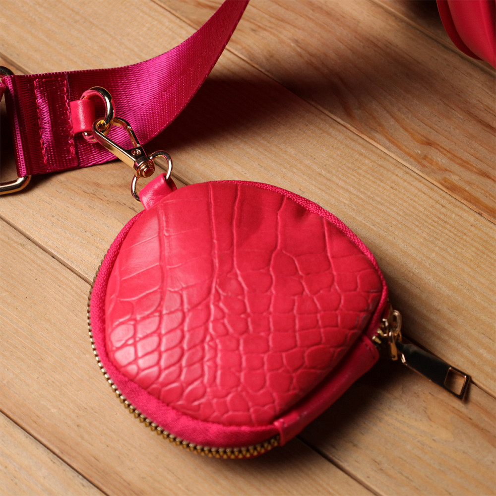 Жіночий зручний подвійний клатч із екошкіри Vintage sale_15136 Рожевий Київ - фото 10