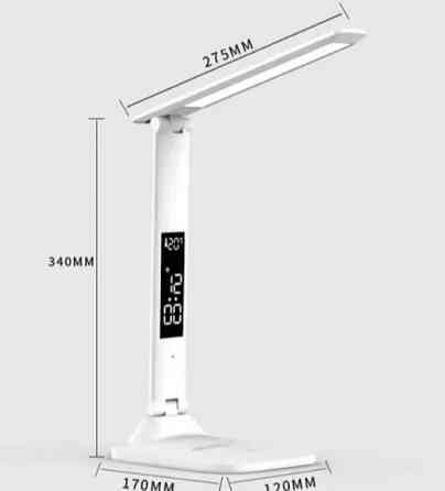 Лампа LED настільна з годинником LCD 868/TX 26 European rotary table lamp (50) Київ
