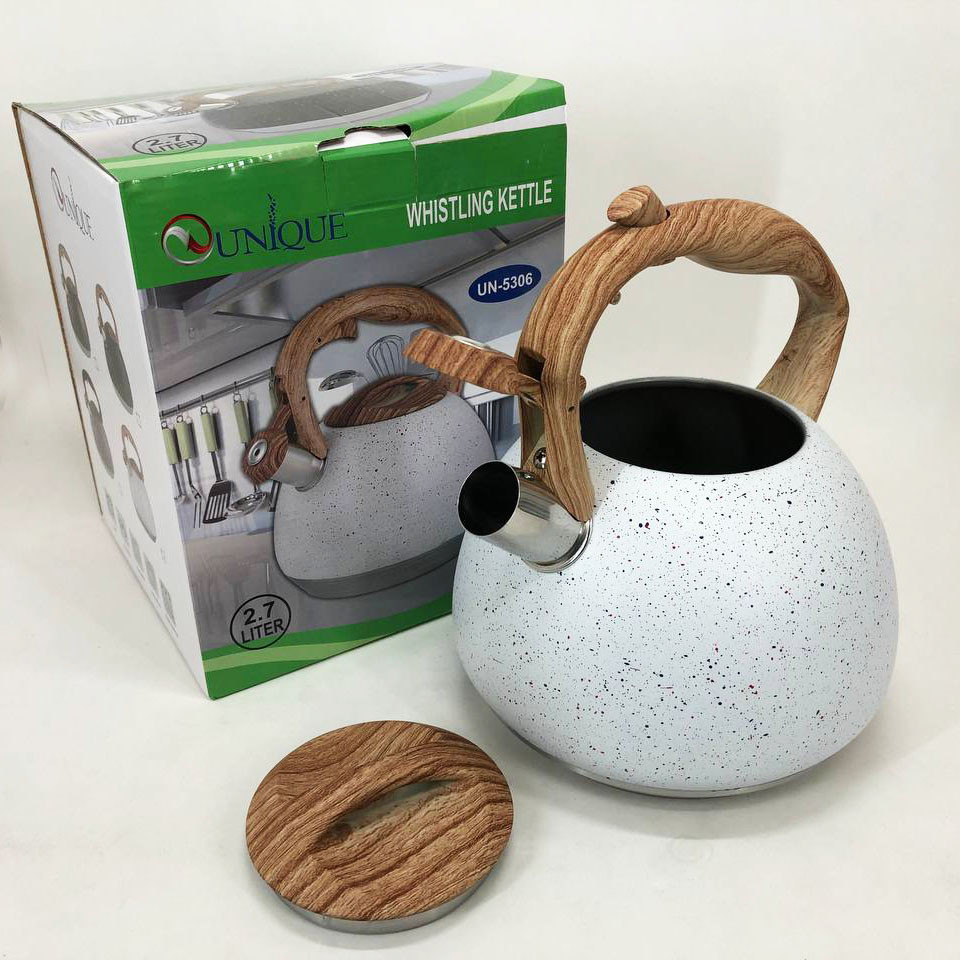 Кухонный чайник газовый Unique, Чайник со свистком для дома со свистком с тяжелым дном LF-51 Киев - изображение 1