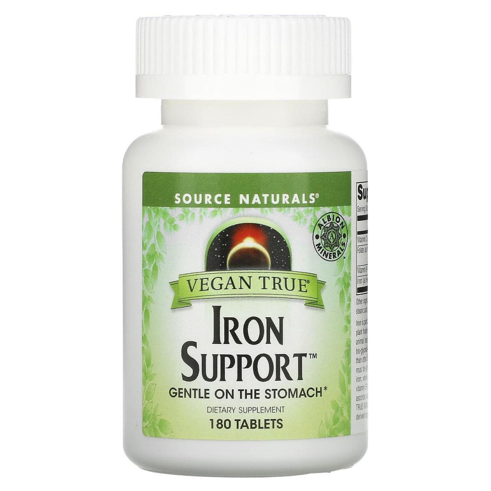 Хелат железа (для веганов) Source Naturals Iron Support 180 таб Киев - изображение 1