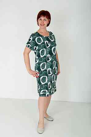 Женское платье летнее хлопок с коротким рукавом разноцветный 52 Киев