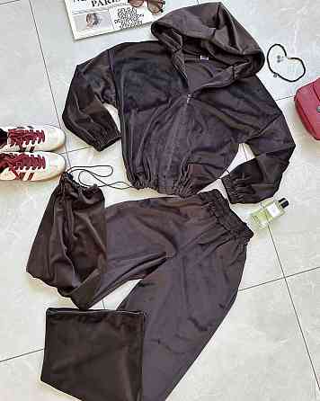 Жіночий теплий повсякденний велюровий костюм, спорт велюр Шоколад, 42/46 Одеса